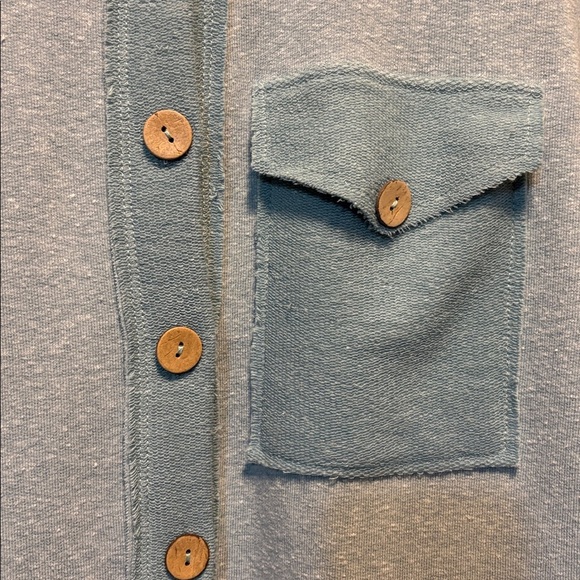 Women's Blue Cardigan Sweater - Picture 4 of 7